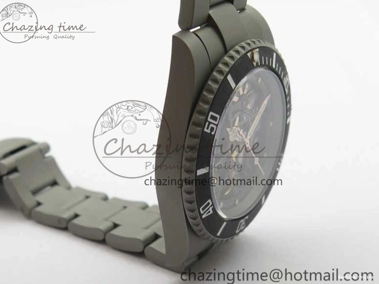 0522 Submariner 116610 Andrea Pirlo Sandblasted ROF Best Edition Carbon Bezel on Skeleton DIal SA TimelessDesign 2789